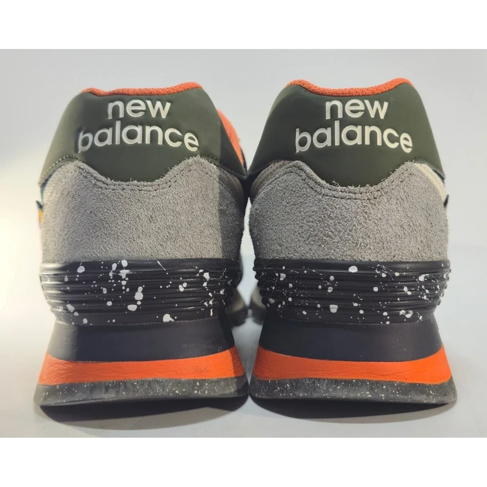 New Balance 574 Rugged Grey Black Orange Cordura Sneakers ML574DAG Mens 12 - Picture 3 of 9
